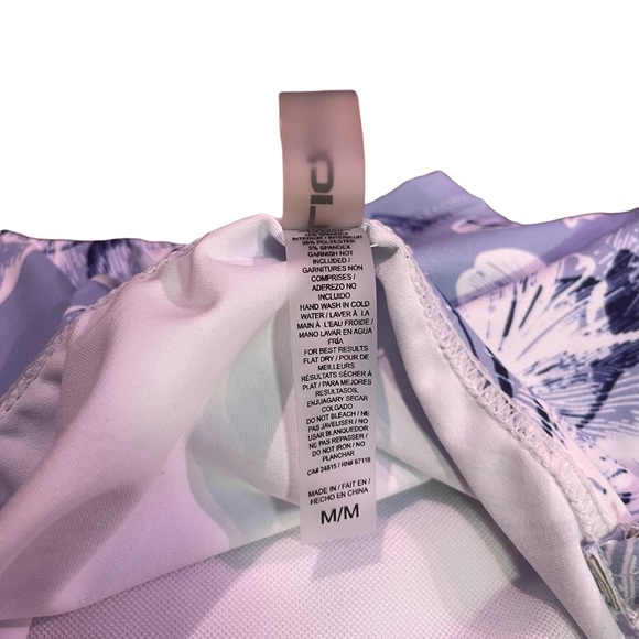 LIQUID  SWIMWEAR TANKINI SET BLUE/WHITE W/FLORAL PRINT SIZE M - Picture 11 of 12